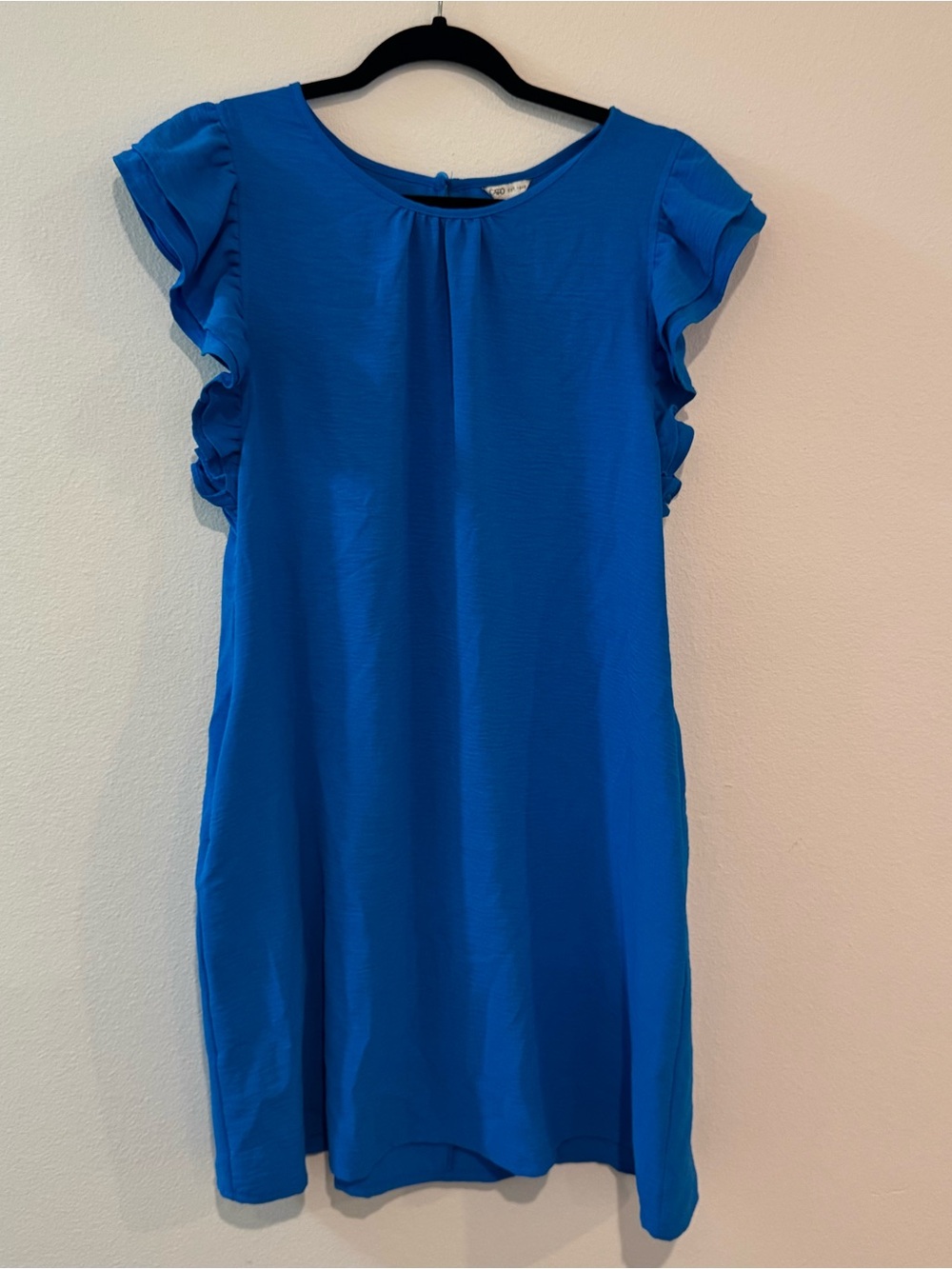 Cato Women’s Royal Blue Ruffle Sleeve Dress